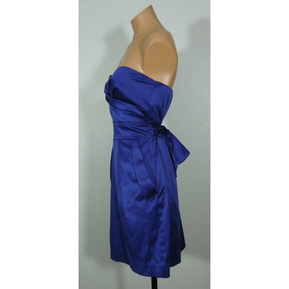 TEEZE ME Formal Dress 9 Juniors Royal Blue Sweetheart Strapless Pleated - Picture 2 of 4